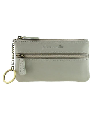 Coin Purse Ivory / Leather PC 1349 IVORY Pierre Cardin Leather Coin Purse/Key Holder in Ivory