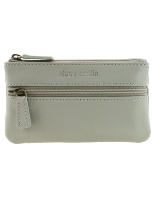Coin Purse Ivory / Leather PC 1349 IVORY Pierre Cardin Leather Coin Purse/Key Holder in Ivory