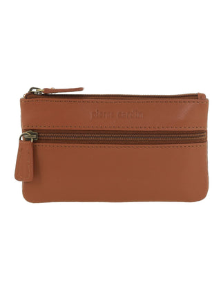 Coin Purse Tan / Leather PC 1349 TAN Pierre Cardin Leather Coin Purse/Key Holder in Tan