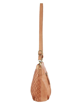 Crossbody bag Apricot / Leather PC 3687 APRICOT Pierre Cardin Leather Embossed Crossbody Bag in Apricot