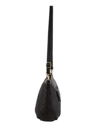 Crossbody bag Black / Leather PC 3687 BLK Pierre Cardin Leather Embossed Crossbody Bag in Black