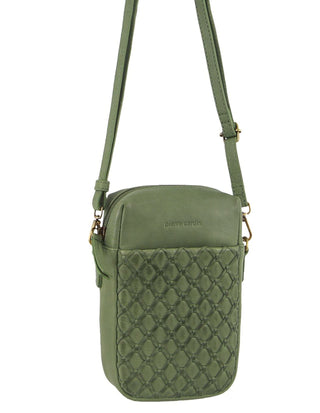 Crossbody bag Leaf / Leather PC 3686 LEAF Pierre Cardin Leather Embossed Phone Crossbody Bag in Leaf