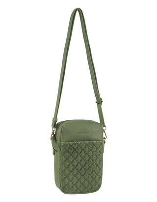 Crossbody bag Leaf / Leather PC 3686 LEAF Pierre Cardin Leather Embossed Phone Crossbody Bag in Leaf