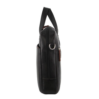 Business Bag Black / Leather PC 3600 BLK Pierre Cardin Leather Multi-Compartment Business Bag in Black
