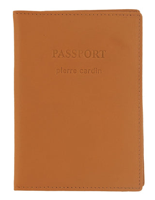 Passport Wallet Apricot / Leather PC 3909 APRIC Pierre Cardin Leather Passport Wallet Cover in Apricot