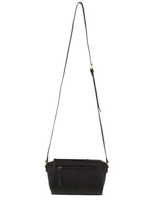 Crossbody bag Black / Leather PC 3661 BLK Pierre Cardin Leather Pleated Design Crossbody Bag in Black