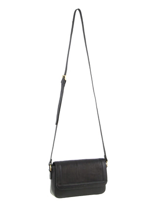 Crossbody bag Black / Leather PC 3662 BLK Pierre Cardin Leather Pleated Design Crossbody Bag in Black