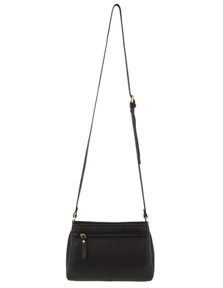 Crossbody bag Black / Leather PC 3663 BLK Pierre Cardin Leather Pleated Design Crossbody Bag in Black