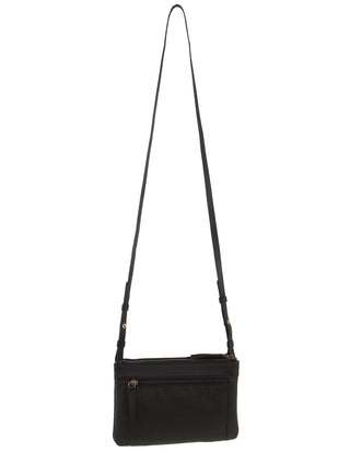 Crossbody bag Black / Leather PC 3664 BLK Pierre Cardin Leather Pleated Design Crossbody Bag in Black