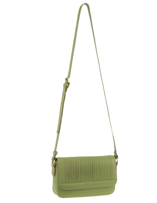Crossbody bag Leaf / Leather PC 3662 LEAF Pierre Cardin Leather Pleated Design Crossbody Bag in Leaf
