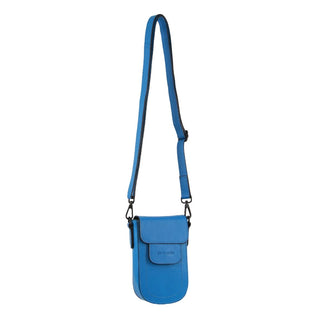 Phone Bag Aqua / Leather PC 3724 AQUA Pierre Cardin Leather Rustic Phone Bag in Aqua
