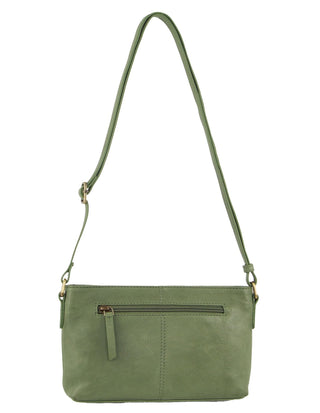 Crossbody bag Leaf / Leather PC 3692 LEAF Pierre Cardin Leather Woven Design Crossbody Bag in Leaf