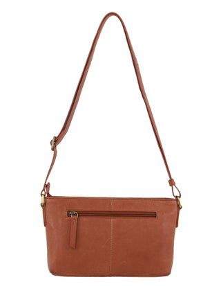 Crossbody bag Tan / Leather PC 3692 TAN Pierre Cardin Leather Woven Design Crossbody Bag in Tan