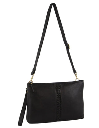 Crossbody bag Black / Leather PC 3691 BLK Pierre Cardin Leather Wristlet Crossbody Bag in Black