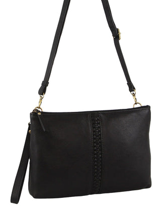 Crossbody bag Black / Leather PC 3691 BLK Pierre Cardin Leather Wristlet Crossbody Bag in Black