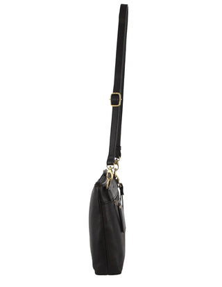 Crossbody bag Black / Leather PC 3691 BLK Pierre Cardin Leather Wristlet Crossbody Bag in Black