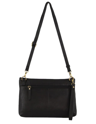 Crossbody bag Black / Leather PC 3691 BLK Pierre Cardin Leather Wristlet Crossbody Bag in Black