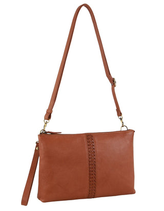 Crossbody bag Tan / Leather PC 3691 TAN Pierre Cardin Leather Wristlet Crossbody Bag in Tan
