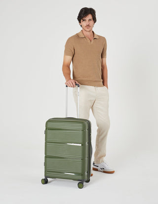 Hard Shell Luggage Green / Check-In (Medium) / Polypropylene PC 4014M GRN Pierre Cardin Normandy 65cm MEDIUM Hard Shell Suitcase in Green