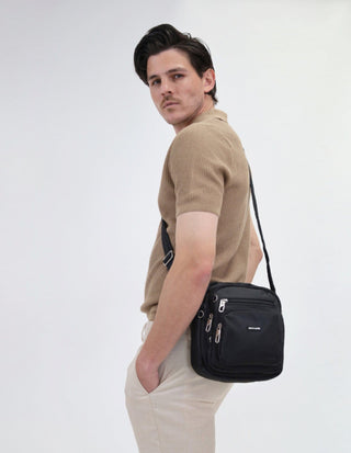 Crossbody bag Black / Nylon PC 2890 BLK Pierre Cardin Nylon Anti-Theft Cross Body Bag in Black