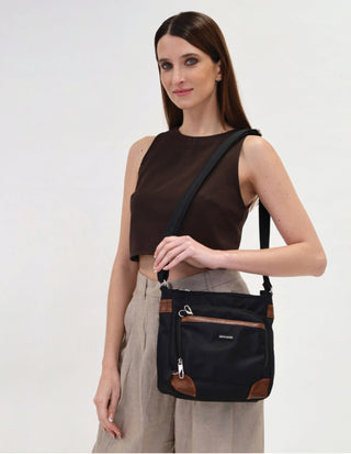 Crossbody bag Black / Nylon PC 3266 BLK Pierre Cardin Nylon Anti-Theft Cross Body Bag in Black