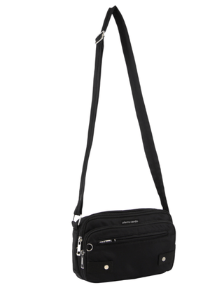 Crossbody bag Black / Nylon PC 3269 BLK Pierre Cardin Nylon Anti-Theft Cross Body Bag in Black
