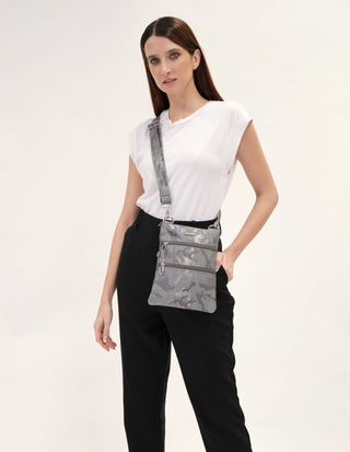 Crossbody bag Grey-Camo / Nylon PC 3157C GREY-CAMO Pierre Cardin Nylon Anti-Theft Cross Body Bag in Grey-Camo