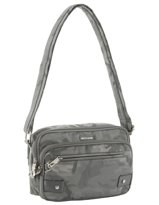 Crossbody bag Grey-Camo / Nylon PC 3269 GREY-CAMO Pierre Cardin Nylon Anti-Theft Cross Body Bag in Grey-Camo