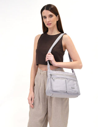 Crossbody bag Taupe / Nylon PC 2998 TAUP Pierre Cardin Nylon Anti-Theft Cross Body Bag in Taupe