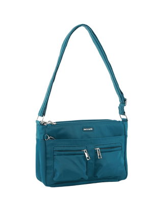 Crossbody bag Turquoise / Nylon PC 3268 TURQ Pierre Cardin  Nylon Anti-Theft Cross Body Bag in Turquoise