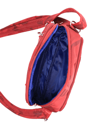 Crossbody bag Wine-Camo / Nylon PC 3269 WINE-CAMO Pierre Cardin Nylon Anti-Theft Cross Body Bag in Wine-Camo