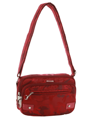 Crossbody bag Wine-Camo / Nylon PC 3269 WINE-CAMO Pierre Cardin Nylon Anti-Theft Cross Body Bag in Wine-Camo