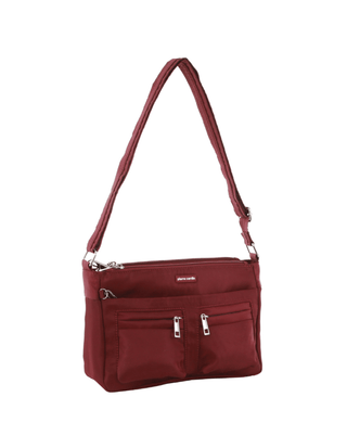 Crossbody bag Wine / Nylon PC 3268 WINE Pierre Cardin  Nylon Anti-Theft Cross Body Bag in Wine