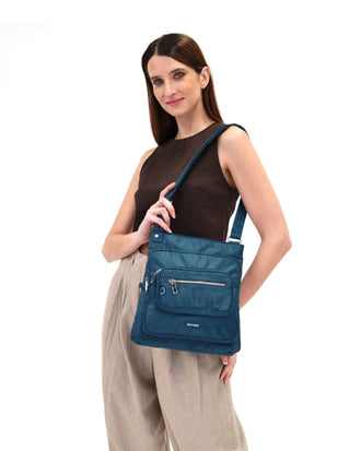 Crossbody bag Teal / Nylon PC 2417 TEAL Pierre Cardin Nylon Anti-Theft Cross Body in Teal