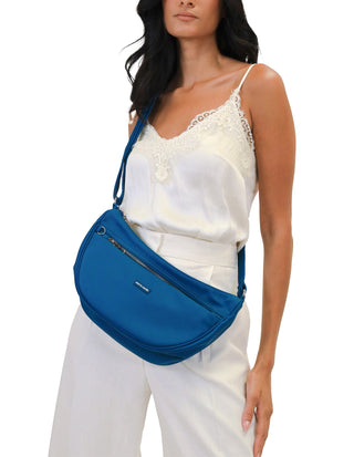 Crossbody bag Turquoise / Nylon PC 3942 TURQ Pierre Cardin Nylon Anti-Theft Crossbody Bag in Turquoise