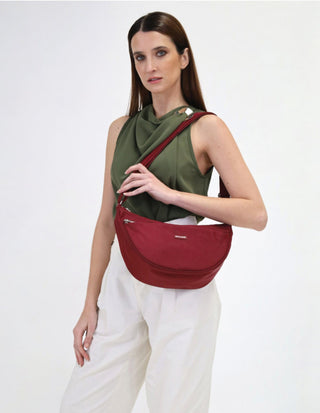 Crossbody bag Wine / Nylon PC 3942 WINE Pierre Cardin Nylon Anti-Theft Crossbody Bag in Wine