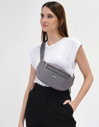 Waist Bag Grey / Nylon PC 3178 GREY Pierre Cardin Nylon Anti-Theft Waist Bag in Grey