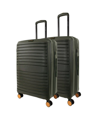 Hard Shell Luggage Olive / Polycarbonate (PC) PC 4032LM OLIVE Pierre Cardin Oasis Hard Shell Large & Medium Bundle 2-Piece Set