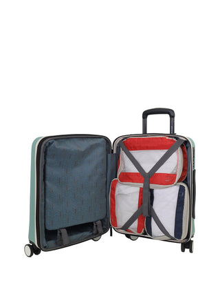 Hard Shell Luggage Mint / Polycarbonate (PC) PC 4032LC MINT Pierre Cardin Oasis Mint Hard Shell Large and Cabin Bundle 2-Piece Set