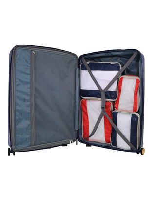 Hard Shell Luggage Navy / Polycarbonate (PC) PC 4032LC NAVY Pierre Cardin Oasis Navy Hard Shell Large and Cabin Bundle 2-Piece Set