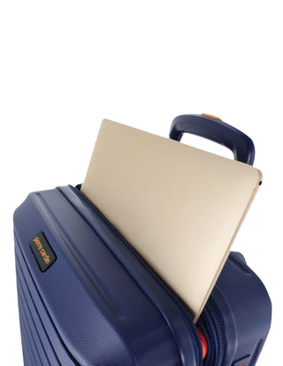 Hard Shell Luggage Navy / Polycarbonate (PC) PC 4032LC NAVY Pierre Cardin Oasis Navy Hard Shell Large and Cabin Bundle 2-Piece Set