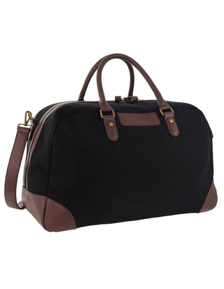 Overnight Bag Black / Canvas PC 4026 BLK Pierre Cardin Unisex Nomad Canvas Overnight Bag in Black