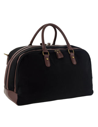 Overnight Bag Black / Canvas PC 4026 BLK Pierre Cardin Unisex Nomad Canvas Overnight Bag in Black