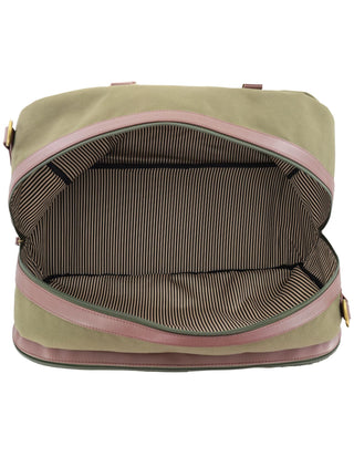 Overnight Bag Brown / Canvas PC 4026 BRN Pierre Cardin Unisex Nomad Canvas Overnight Bag in Brown