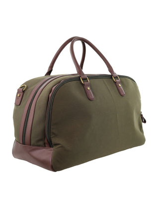 Overnight Bag Brown / Canvas PC 4026 BRN Pierre Cardin Unisex Nomad Canvas Overnight Bag in Brown