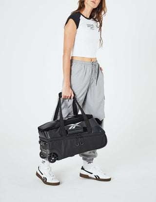 Duffel Bag Black / Water Resistant Coated Nylon/ Nylon PU RB 09 BLK Reebok All Star 52cm CABIN Leather Film Soft Shell Suitcase in Black