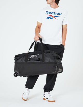 Duffel Bag Black / Water Resistant Coated Nylon/ Nylon PU RB 10 BLK Reebok All Star 72cm LARGE Leather Film Soft Shell Suitcase in Black