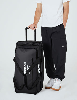 Duffel Bag Black / Water Resistant Coated Nylon/ Nylon PU RB 10 BLK Reebok All Star 72cm LARGE Leather Film Soft Shell Suitcase in Black