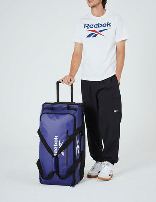 Duffel Bag Navy / Water Resistant Coated Nylon/ Nylon PU RB 10 NAVY Reebok All Star 72cm LARGE Leather Film Soft Shell Suitcase in Navy