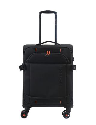 Soft Shell Luggage Black / Carry-On (Small) / Soft Luggage RB 04C BLK Reebok Pro 54cm CABIN Leather Film Soft Shell Case in Black
